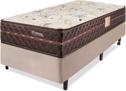 Cama Box Colchão Solteiro Ortopédico Firme Espuma D33 Antialérgico Certificado 88x188x58cm - BF Colchões