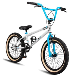 Bicicleta Aro 20 BMX Pro-X Série 1 Freio V- Brake Pneu Faixa Bege Aros Aero Branco+Laranja