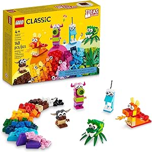 11017 LEGO® Classic Monstros Criativos; Kit de Construção com 5 Brinquedos para Crianças (140 peças)