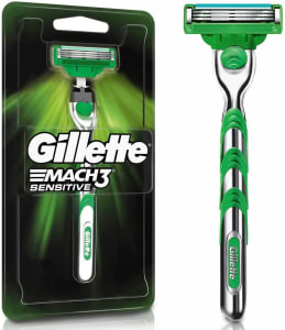 Aparelho de Barbear Gillette Mach3 Sensitive + 1 Carga