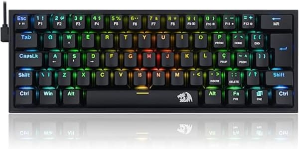 Redragon TECLADO MECANICO GAMER FIZZ RGB PRETO SWITCH AZUL