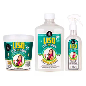 Lola Cosmetics Liso Leve and Solto Kit: Shampoo + Máscara + Spray