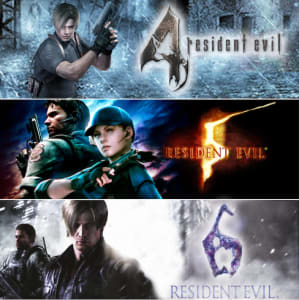 Jogos Pacote Triplo Resident Evil 4, 5 e 6 - PS4