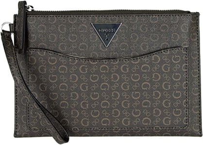 Carteira Lathan Wristlet, Guess, Feminino, Bege Multi