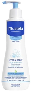 Hydra Bébé Rosto e Corpo, Hidrante Infantil Diário Desde o Nascimento com Ativos Naturais e Patenteados, Mustela, 300 ml