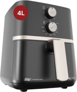 WAP Fritadeira Elétrica Air Fryer FAMILY 4 Litros, Temperatura Ajustável, Duplo Revestimento Antiaderente, 1500W 220V