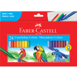 Caneta Hidrográfica Colors Faber Castell 24 Cores