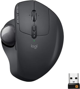 Mouse sem fio Logitech Trackball MX Ergo com Ajuste de Ângulo, Conexão USB Unifying ou Bluetooth com Easy-Switch para até 3 dispositivos e Bateria Recarregável