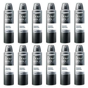 Kit Desodorante Antitranspirante Dove Sem Perfume Masculino Aerosol 150ml com 12 unidades - IncolorKit Desodorante Antitranspirante Dove Sem Perfume Masculino Aerosol 150ml com 12 unidades - Incolor