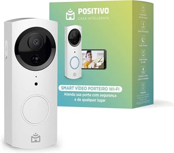 Smart Vídeo Porteiro Wi-Fi Positivo Casa Inteligente, Indoor e Outdoor, 720p HD, 30 FPS, áudio bidirecional, detecção de movimentos, visão noturna, Bi