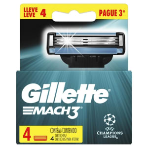 Carga Gillette Mach 3 Uefa Leve 4 Pague 3