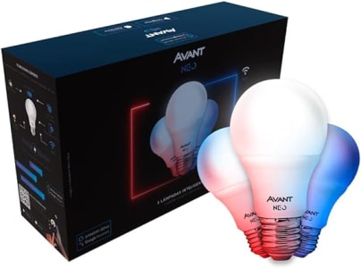 KIT 3 Lâmpadas Inteligentes LED Smart WI-FI compatível com Alexa, linha NEO, 10W, Luz branca e amarela (2700K-6500K), Bivolt, Avant, 290038077