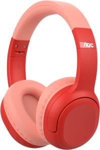 AOC - Headphone Bluetooth Luccas Neto - Gi Neto Aventureira Vermelha GI001RD/00 com adesivos para personalizar seu fone!