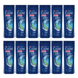 Kit com 12 Shampoo Clear Ice Cool Menthol 200ml - IncolorKit com 12 Shampoo Clear Ice Cool Menthol 200ml - Incolor