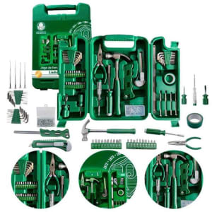 Jogo de Ferramentas c/ 200 Peças Edição Especial Palmeiras - Titanium - Kit Ferramentas Manuais - Magazine Ofertaesperta