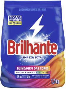 Brilhante Limpeza Total - Lava-Roupas Em Pó Roupas Brancas E Coloridas Ativo Concentrado Pacote 1 6Kg