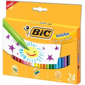 Giz De Cera Bic Evolution Colorir 024 Cores 902297