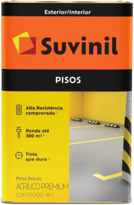 Tinta Suvinil Tintas para piso 18L - Cinza escuro - 53419268   