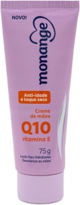 3 Unidades — Monange Creme Para Mãos Anti-Idade Q10 E Vitamina E Com Ação Desodorante 75G