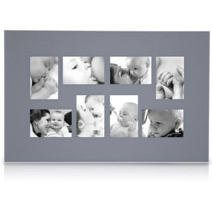 Painel de Fotos Upper 1 (45x70x4cm) Cinza e Branco para 8 Fotos - Artimage