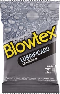 4 Unidades Preservativo Lubrificado Blowtex 3 Unidades Cada