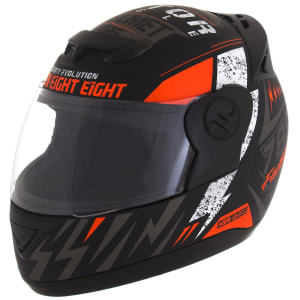 Capacete Evolution G6 788 Factory Racing Preto E Laranja Pro Tork