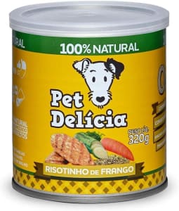 2 Unidades - Pet Delícia Risotinho de Frango Natural Fácil Digestão - 320g