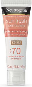 Protetor Solar Facial, Neutrogena Sun Fresh Com Cor FPS 70, 40g