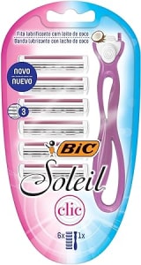 BIC Aparelho De Depilar Soleil Clic 3 Lâminas + 6 Cargas 968721 1 Unidade Yin Yang Lilás Pacote De 6