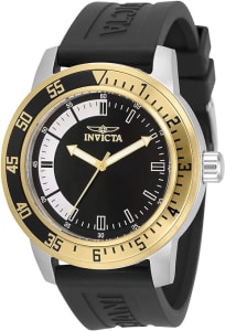 Invicta Relógio masculino especial de aço inoxidável, Preto, Relógio de quartzo