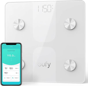 eufy Smart Scale C1, a Balança Inteligente com Bluetooth sem Fio, Balança de Banheiro Digital, 12 Medições como Peso, Gordura Corporal, IMC e muito ma