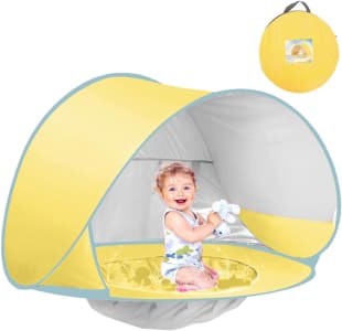 Barraca De Praia Infantil Com Piscina E Proteção UV MC10006 (Amarelo, Laranja ou Rosa)