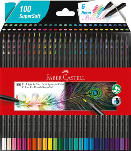 Lápis de Cor Faber-Castell EcoLápis Supersoft 1207100SOFT 100 Cores