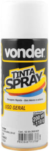 Vonder, Tinta Em Spray Branca, Fosca, Com 200 Ml.