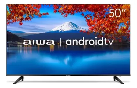 Smart Tv 50'' AWS-TV-50-BL-02-A 4K Android HDR10 Dolby Aiwa, Bivolt