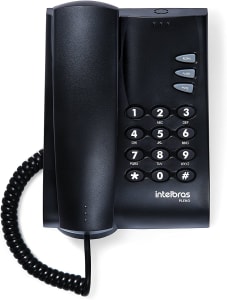  Intelbras 4080051 - Telefone com Fio Pleno, intelbras, Preto 