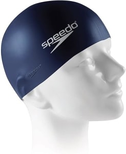 Speedo Touca de Natação Silicone Junior, Único, Azul Marinho