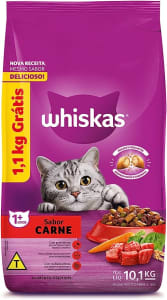 Ração Whiskas Carne Gatos Adultos 10.1 kg (LEVE 10.1kg PAGUE 9kg)