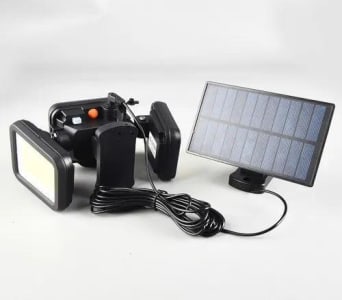 Luminária Solar Parede 171cob Sensor Presença Com 3 Funções 34w