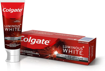 4 Unidades Creme Dental Colgate Luminous White Carvão Ativado - 70g