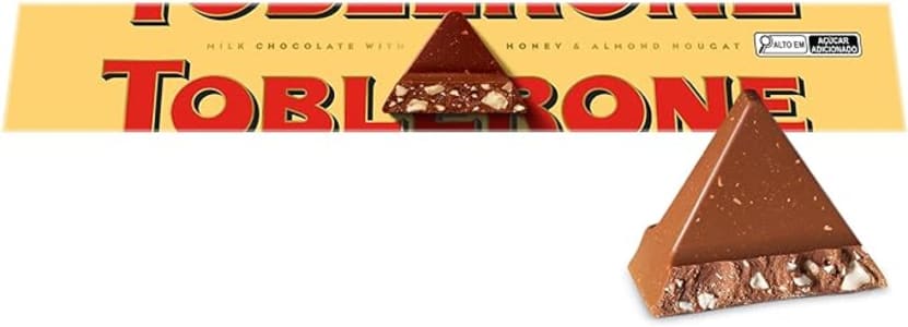 TOBLERONE Chocolate Ao Leite Nougat De Mel E Amêndoas Toblerone Caixa 100G - Importado