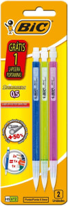 Lapiseira BIC Shimmers 0,5mm, Corpo Colorido Brilhante, Borracha na Ponta, Multicor, Embalagem Leve 3 Pague 2, 891943