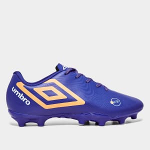 Chuteira Campo Umbro Orbit Unissex - Azul+Laranja