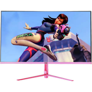 Monitor Gamer Curvo HQ 24 LED, RGB, Full HD, 165 Hz, 1ms, Som Integrado, Pink - 24GHQ-PINKsRGB