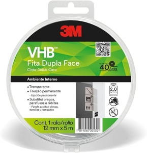 VHB, 3M, Fita Dupla-face, 4910, 12mmx5m, 1 rolo