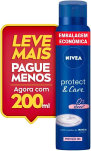 NIVEA Desodorante Antitranspirante Aerossol Protect & Care 200ml - Proteção eficaz de 48 horas