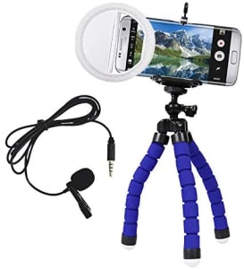 Kit Youtuber Celular fone Ring Light Tripé