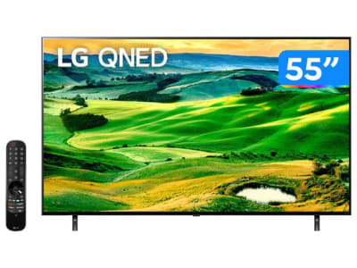 Smart TV 55” 4K NanoCell LG Quantum Dot QNED 120Hz - AI Processor Wi-Fi Bluetooth HDR Alexa 55QNED80 - Magazine Ofertaesperta