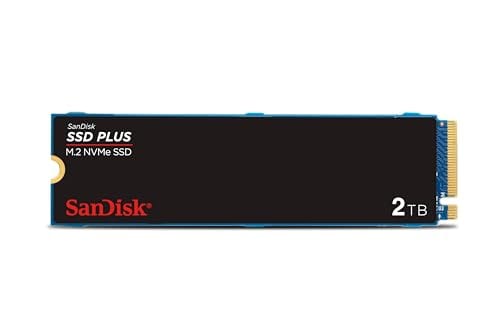 SSD Sandisk Plus - 2TB, NVMe, M.2 2280, Leitura até 3200MB/s, Gravação até 3000MB/s
