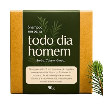 Shampoo Masculino 3 em 1 Cabelo Barba Corpo Barra Senhor Saboeiro